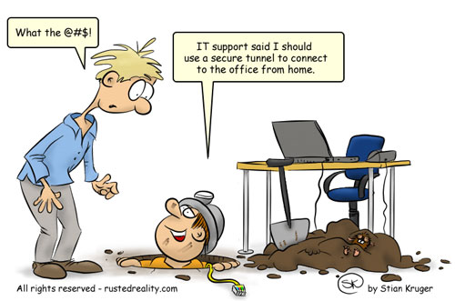 Installing and configuring a VPN connection private tunnel